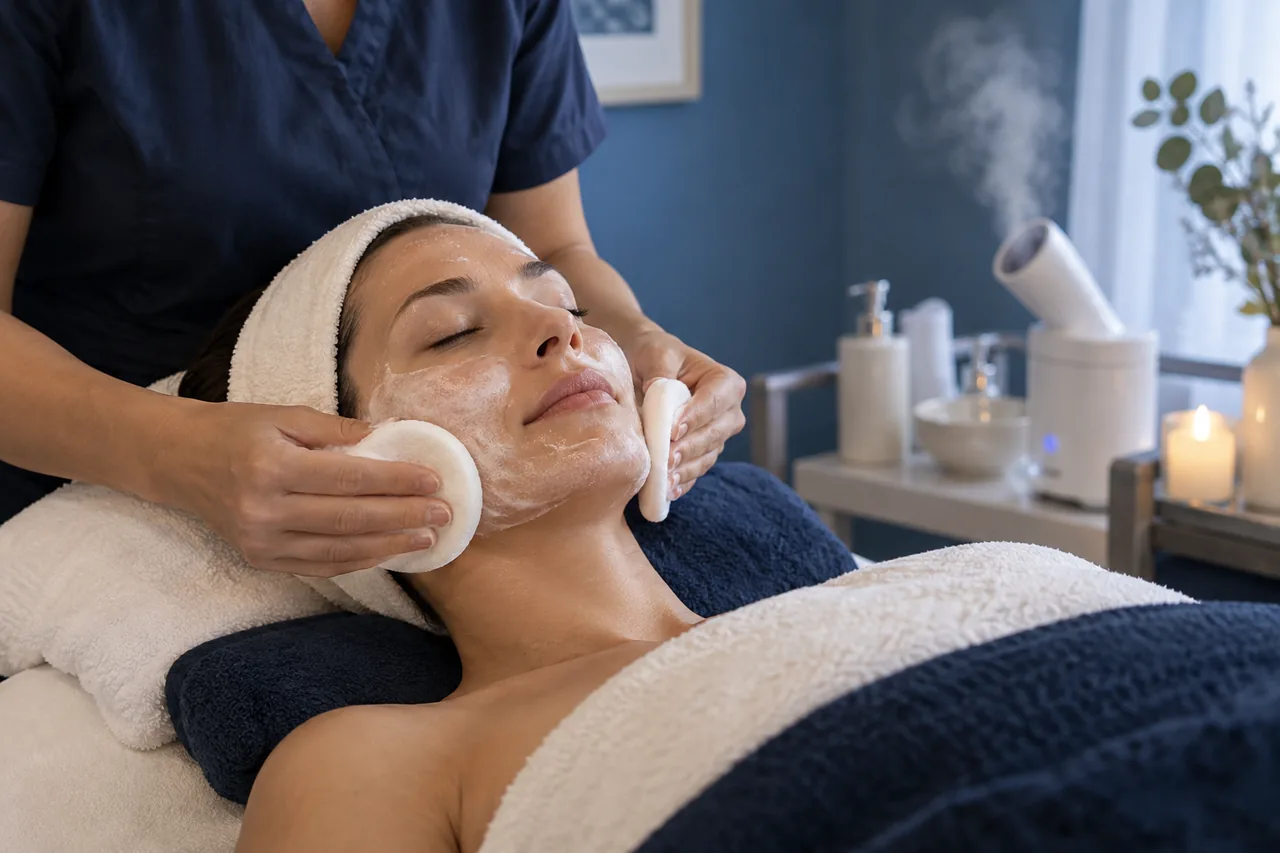 Sesión de limpieza facial profunda