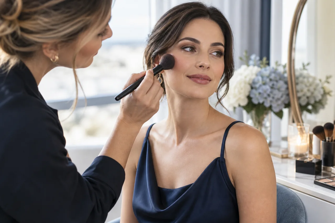 Escena de maquillaje social en Jorana Spa